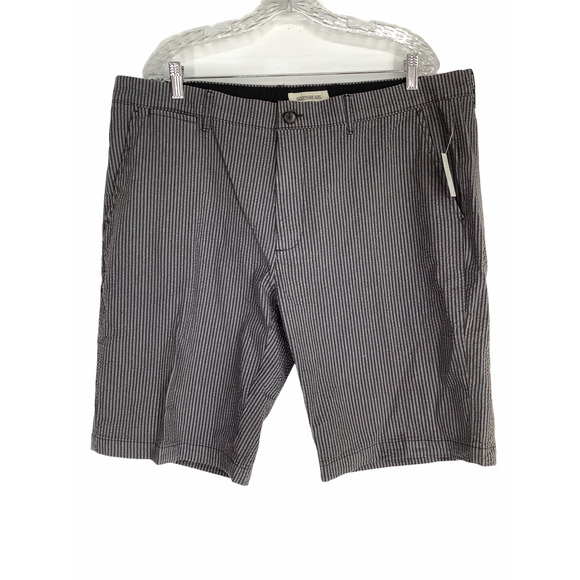 Goodthreads Gray Striped Flat Front Chino Short 40 - Picture 4 of 9